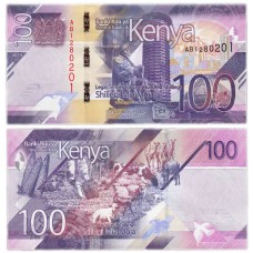 Банкнота 100 шиллингов 2019 года. Кения. PICK 53. Из банковской пачки (UNC)
