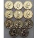 Набор памятных монет, 1 доллар США Сакагавея - Индианка. Из банковского ролла (11 монет)