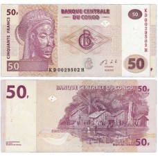 Банкнота 50 франков 2013 год. Конго. Pick 97a. Из банковской пачки (UNC)
