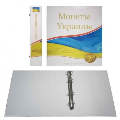 Альбом Стандарт Т формат Optima с надписью Монеты Украины. Размер 230 мм * 270 мм. Сомс