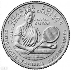 Алтея Гибсон, серия выдающиеся женщины США Монета 25 центов 2025 США (№ 20).  Из банковского мешка (Денвер) 