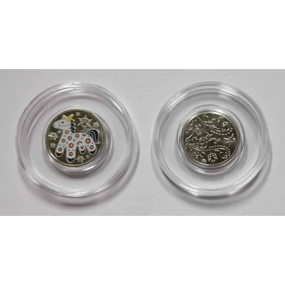 Жетон Дымковская лошадка. Год лошади Московский Монетный Двор.  Диаметр 22,6 мм