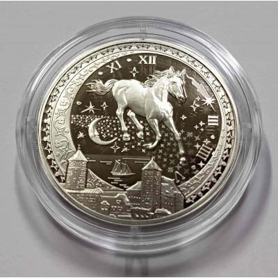 Жетон Год лошади. Московский монетный двор. Мельхиор. Диаметр 39 мм.