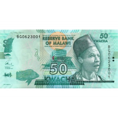 Банкнота 50 квача 2017 год. Малави (UNC)