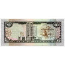 Банкнота 10 долларов 2006 года  Тринидад и Тобаго. Из банковской пачки