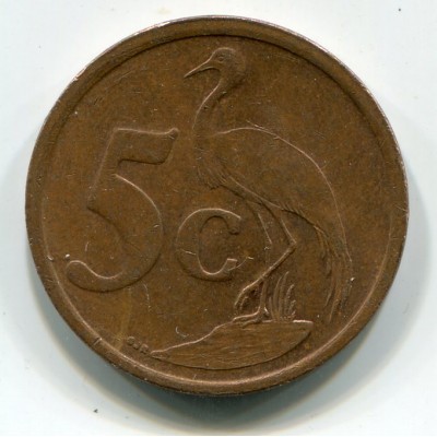 5 центов , 2005 год, Южно-Африканская Республика  (из обращения)