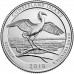 Национальное побережье острова Кумберленд. 25 центов 2018 года США. №44. (монетный двор Филадельфия) (UNC)