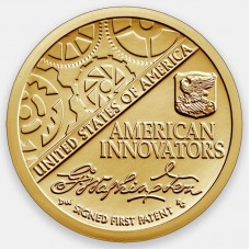 Первый патент. Американские инновации 1 доллар 2018 США.  (Двор D)