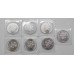 25 рублей Олимпиада Сочи 2014 года - полный комплект из 7 монет. Все монеты в блистерах.