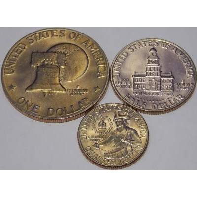 Набор из трех монет 1976 США. Серия 