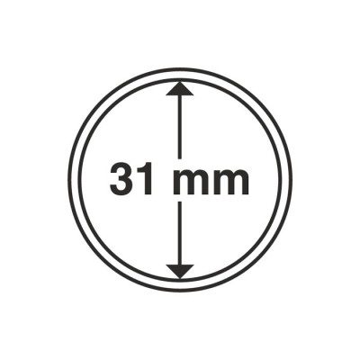 Капсула для монет внутренний диаметр 31 мм. Leuchtturm