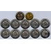 Набор монет Северной Кореи (КНДР). 12 монет