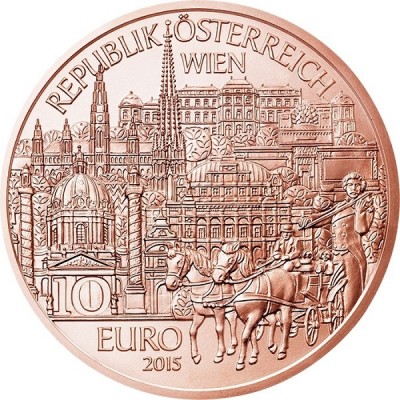 Федеральные земли Австрии: Вена. 10 евро. 2015 год. Австрия
