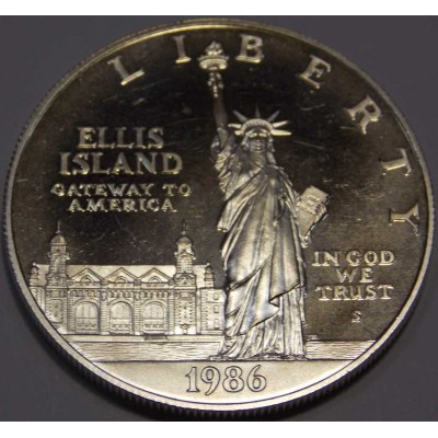 100 лет Статуе Свободы, 1 доллар США 1986 года (серебро 900)