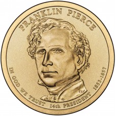 Франклин Пирс. 1 доллар 2010 года. США