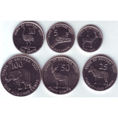 Эритрея. Набор монет (6 монет)