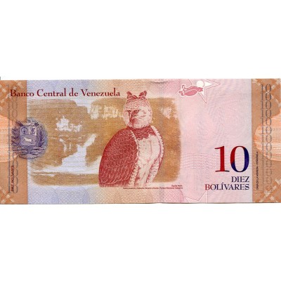 10 боливар 2007 года. Венесуэла. Из банковской пачки (UNC)