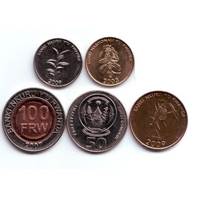 Руанда. Набор монет (5 монет)