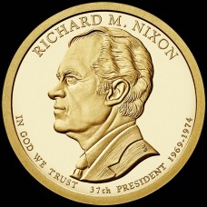 Ричард М. Никсон. 1 доллар 2016 года,  37-й президент США