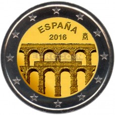 Сеговия. 2 евро 2016 года. Испания