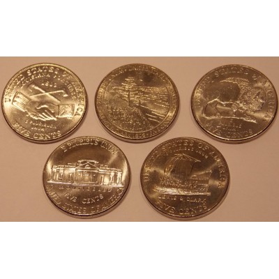 Набор из 5 центовых монет